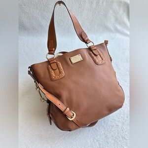 Michael Kors brown Leather Big Valley‎ Tote Bag EUC women’s handbag